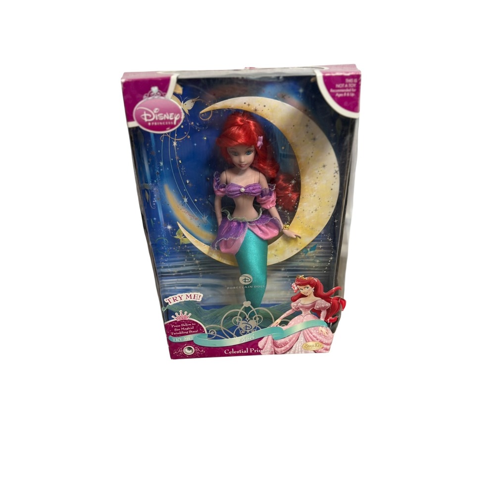 Disney Ariel Celestial Princess Porcelain Doll Brass Key Collectibles New In Box
